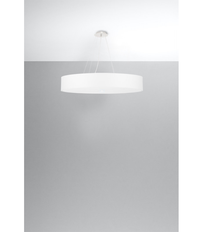Cylindrical Pendant Light White 80cm E27-2