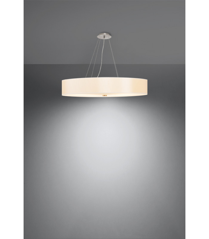 Cylindrical Pendant Light White 80cm E27-3