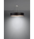 Cylindrical Pendant Light Black 80cm E27-3