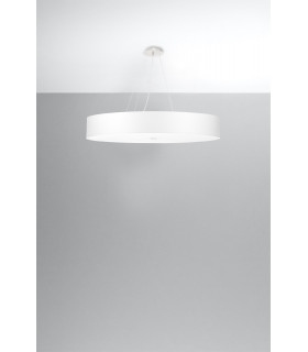 Cylindrical Pendant Light White 90cm E27-2