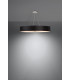 Cylindrical Pendant Light Black 90cm E27-3
