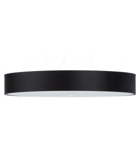 Cylindrical Pendant Light Black 100cm E27-1