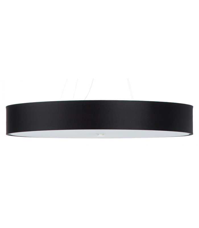 Cylindrical Pendant Light Black 100cm E27-1