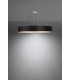 Cylindrical Pendant Light Black 100cm E27-3