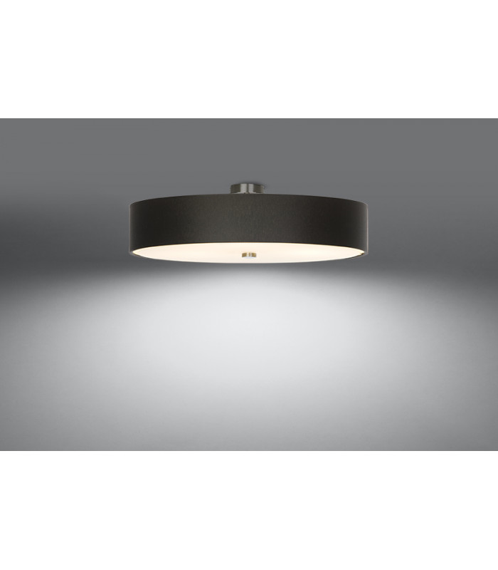 Cylindrical Flush Light Black 60cm E27-3