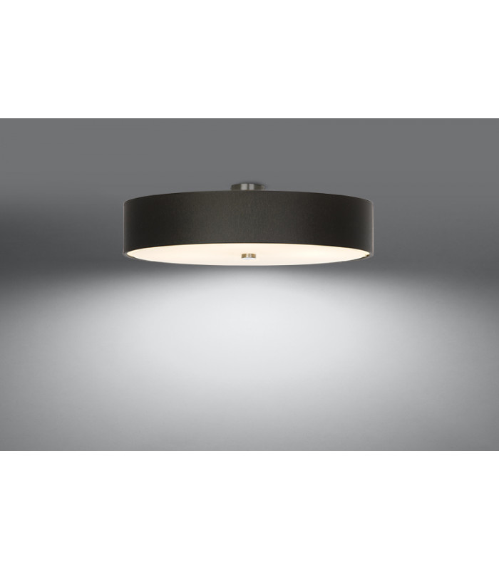 Cylindrical Flush Light Black 70cm E27-3