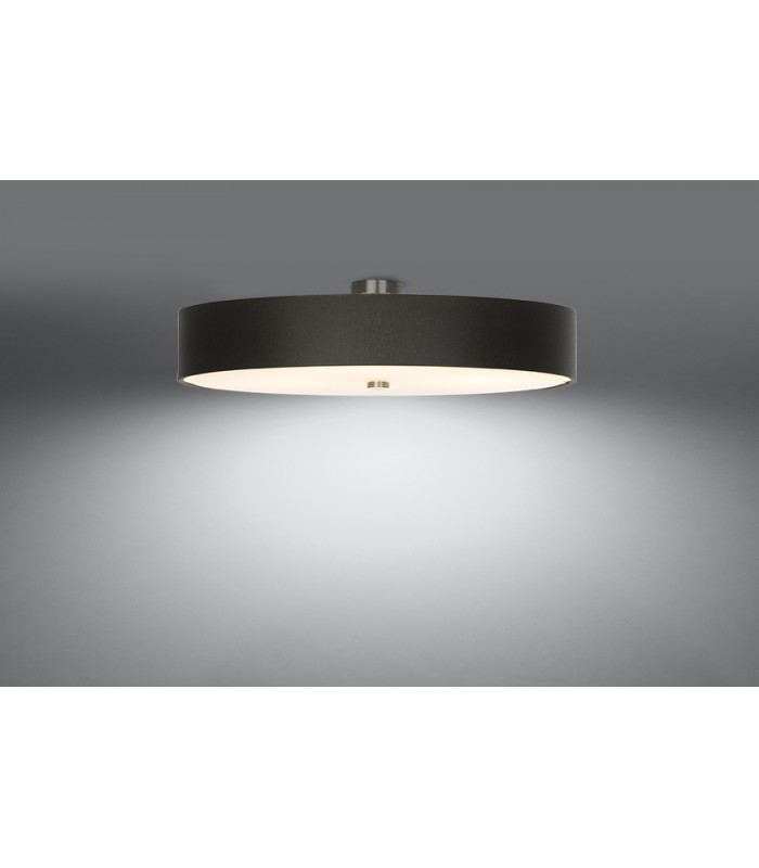 Cylindrical Flush Light Black 80cm E27-3