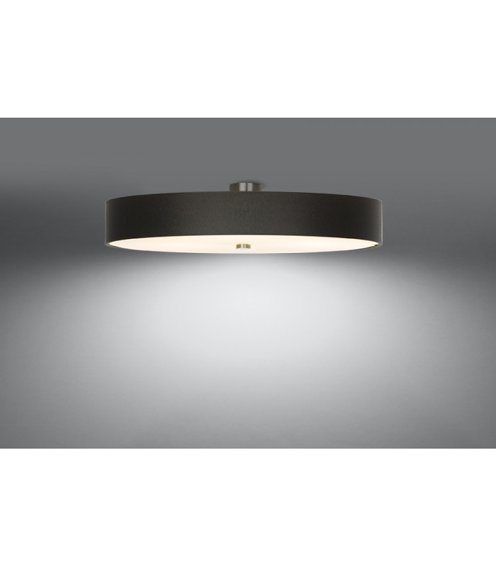 Cylindrical Flush Light Black 90cm E27-3