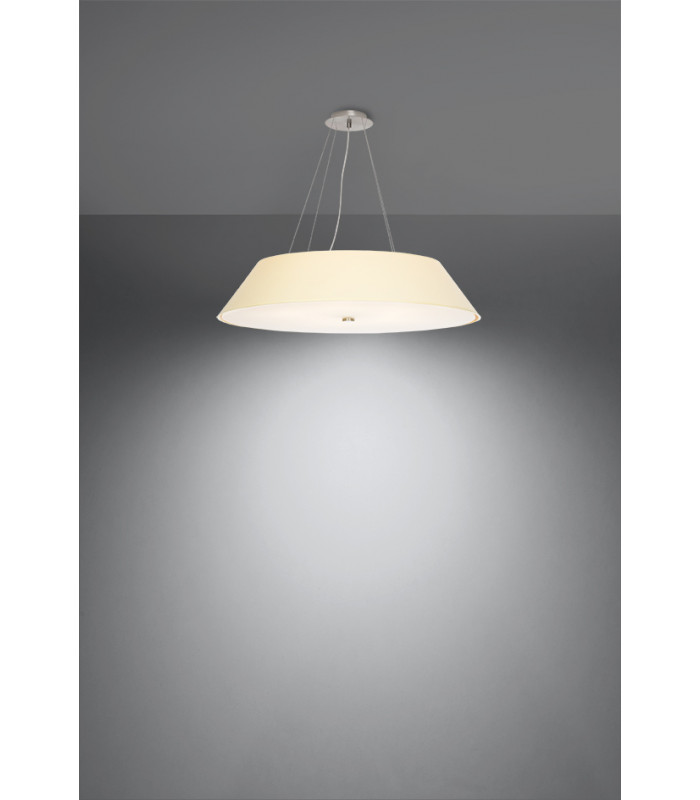 Cylindrical Pendant Light White 70cm E27-3
