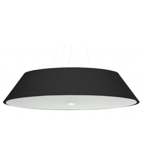 Cylindrical Pendant Light Black 70cm E27-1