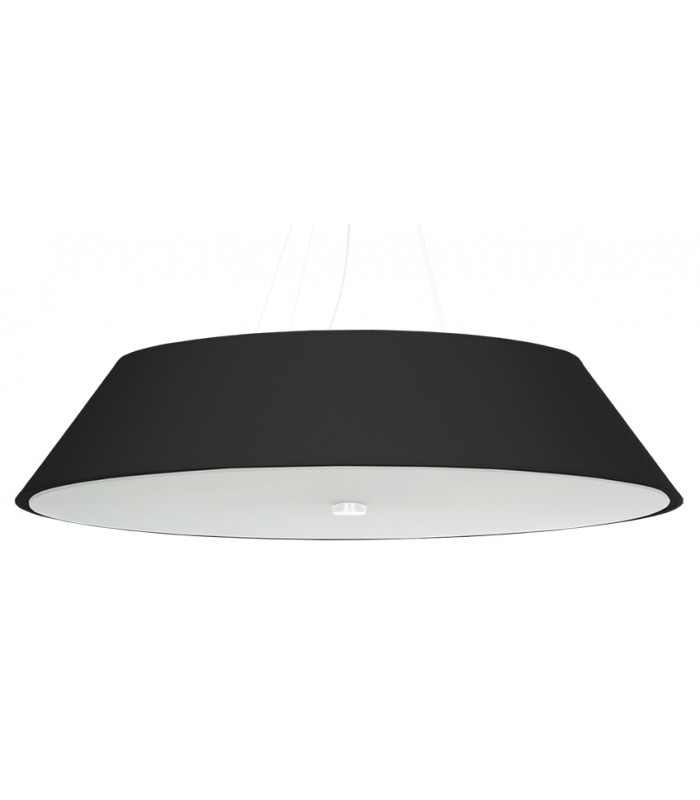 Cylindrical Pendant Light Black 70cm E27-1