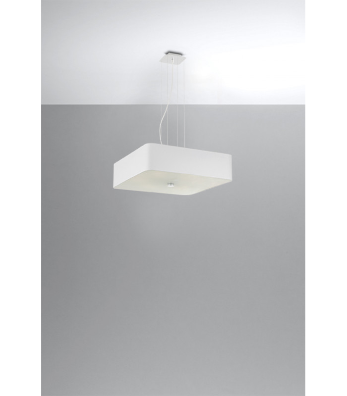Square Pendant Light White 55cm E27-2