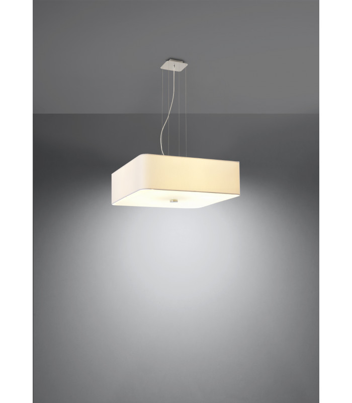Square Pendant Light White 55cm E27-3