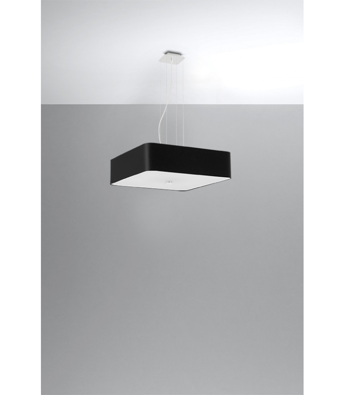 Square Pendant Light Black 55cm E27-2
