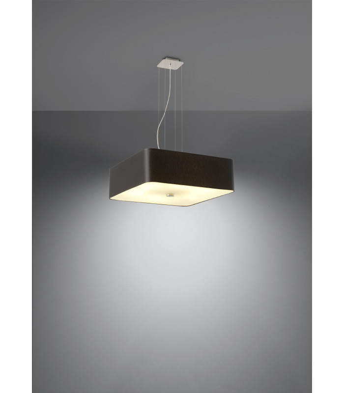 Square Pendant Light Black 55cm E27-3