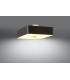 Square Flush Light Black 55cm E27-3