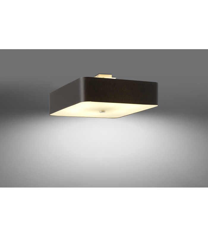 Square Flush Light Black 55cm E27-3