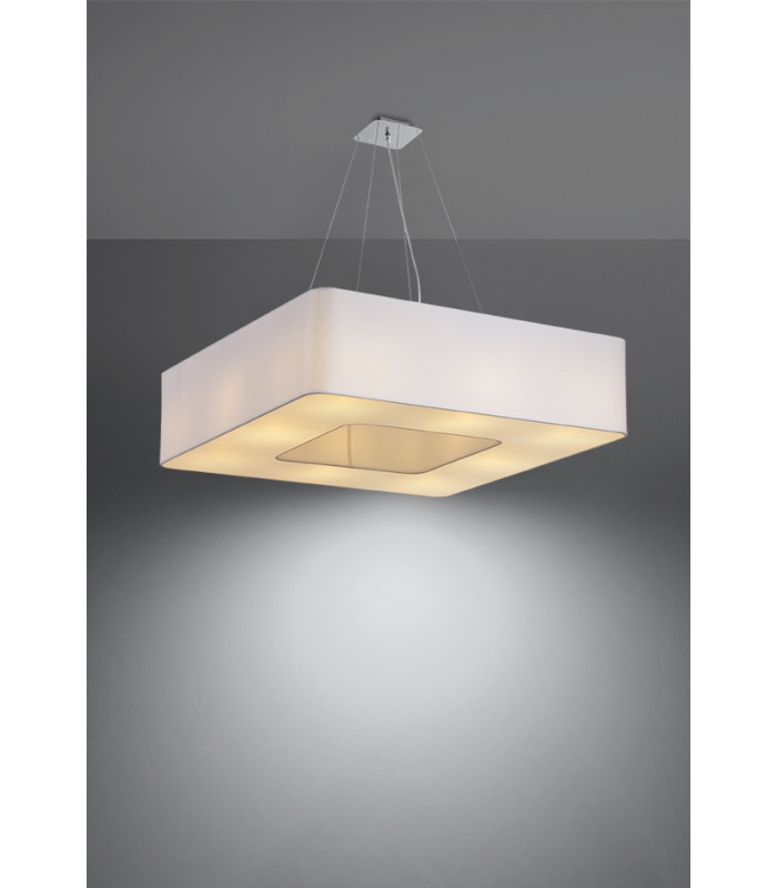 Square Pendant Light White 80cm E27-3