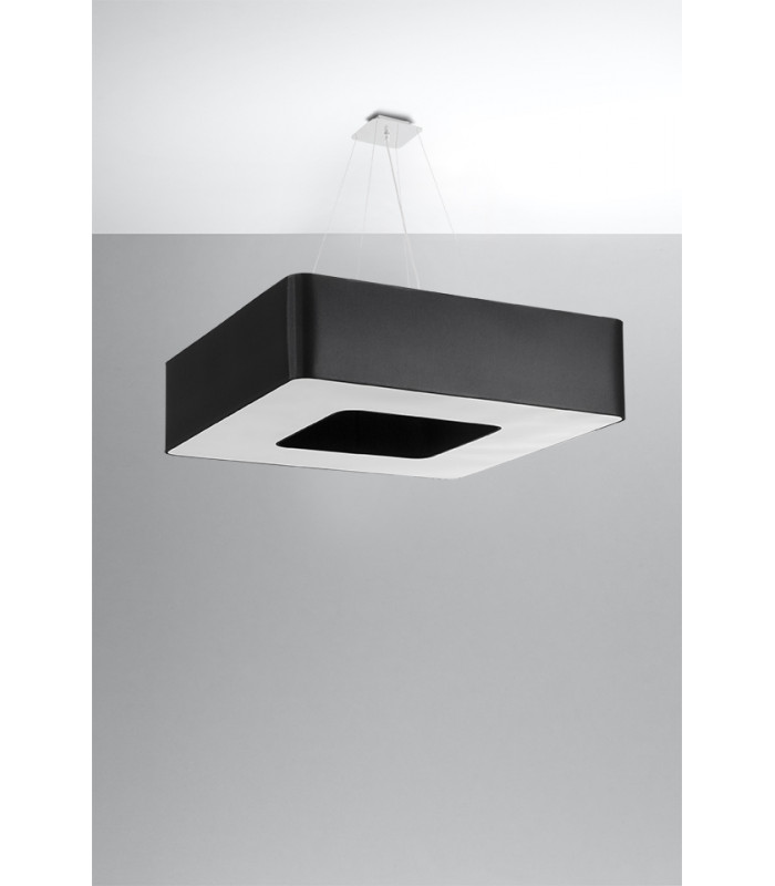 Square Pendant Light Black 80cm E27-2
