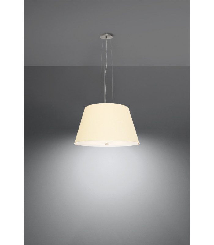 Cylindrical Pendant Light White 45cm E27-3