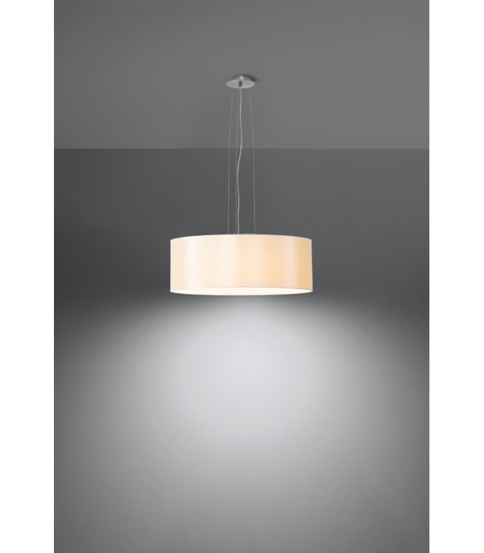 Cylindrical Pendant Light White 45cm E27-3