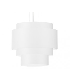 Cylindrical Multi Layered Pendant Light White 50cm E27-1