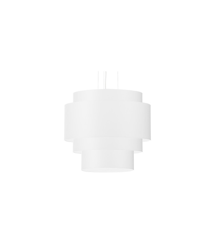 Cylindrical Multi Layered Pendant Light White 50cm E27-1