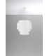 Cylindrical Multi Layered Pendant Light White 50cm E27-2