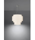 Cylindrical Multi Layered Pendant Light White 50cm E27-3