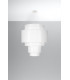 Cylindrical Multi Layered Pendant Light White 80cm E27-2