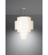Cylindrical Multi Layered Pendant Light White 80cm E27-3