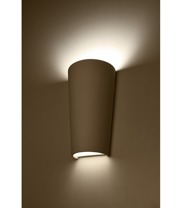 Up & Down Plaster Wall Lamp White E27-3