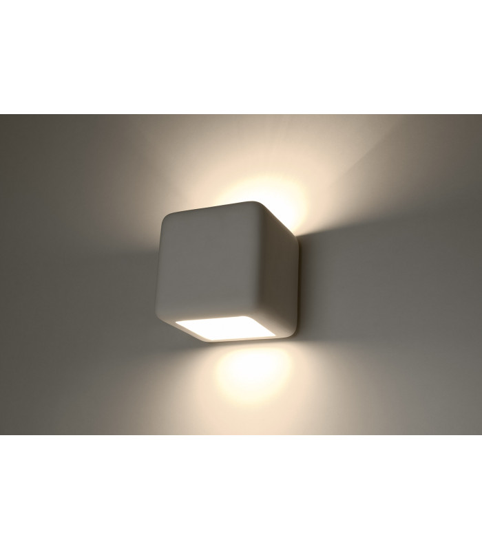 Up & Down Plaster Wall Lamp White E27-3