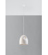 Dome Ceramic Pendant Light White E27-2