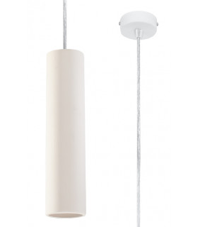 Slim Ceramic Pendant Light White GU10-1