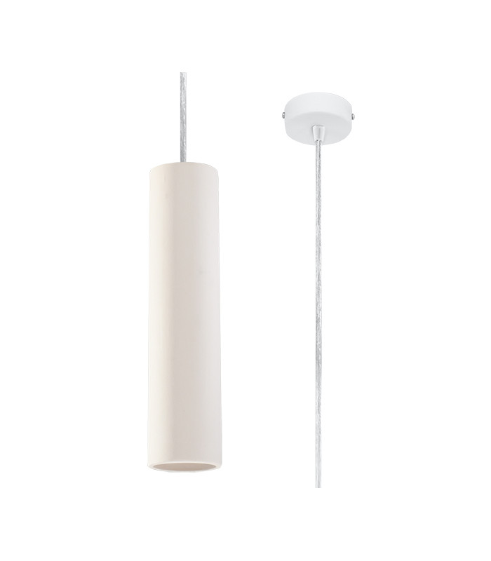 Slim Ceramic Pendant Light White GU10-1