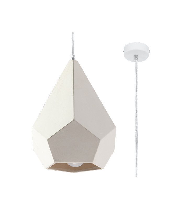 Ceramic Pendant Light White E27-1