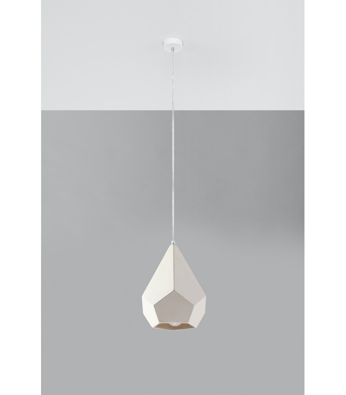 Ceramic Pendant Light White E27-2