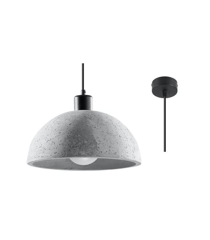 Dome Pendant Light Grey E27-1