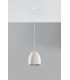 Dome Ceramic Pendant Light White E27-2
