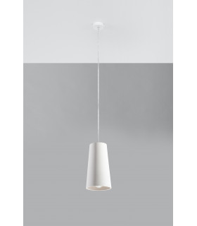 Dome Ceramic Pendant Light White E27-2