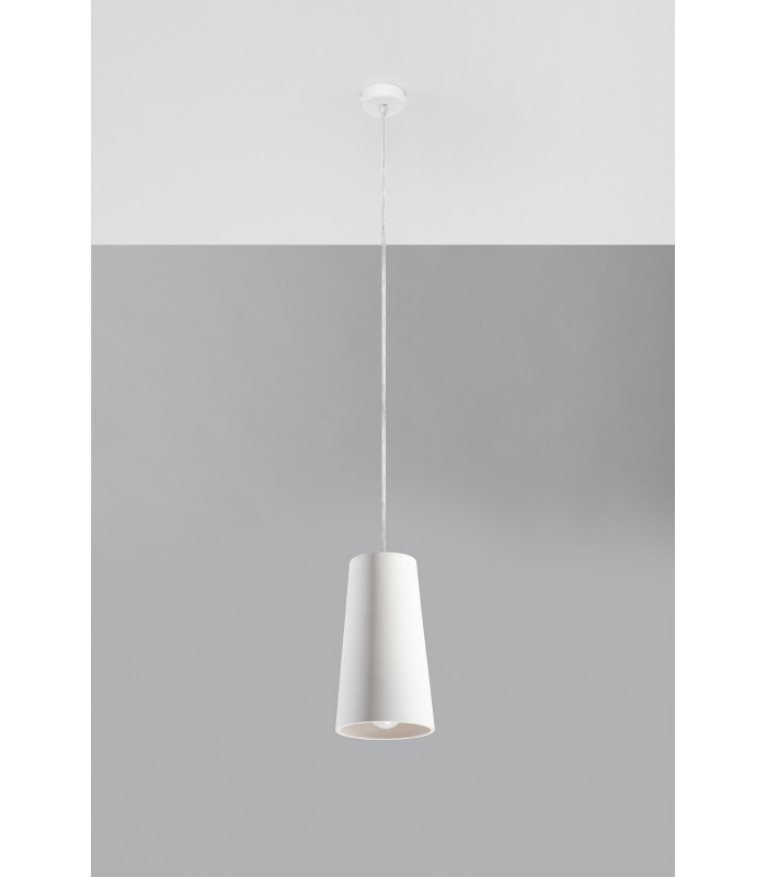 Dome Ceramic Pendant Light White E27-2