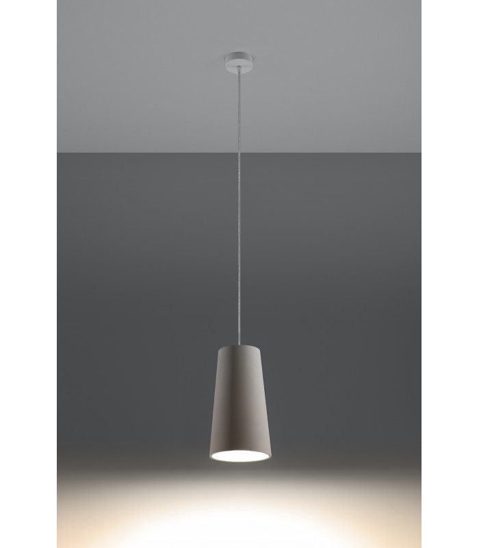 Dome Ceramic Pendant Light White E27-3