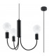 Multi Arm 3 Arm Pendant Light Black 3x E27-1