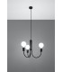 Multi Arm 3 Arm Pendant Light Black 3x E27-3