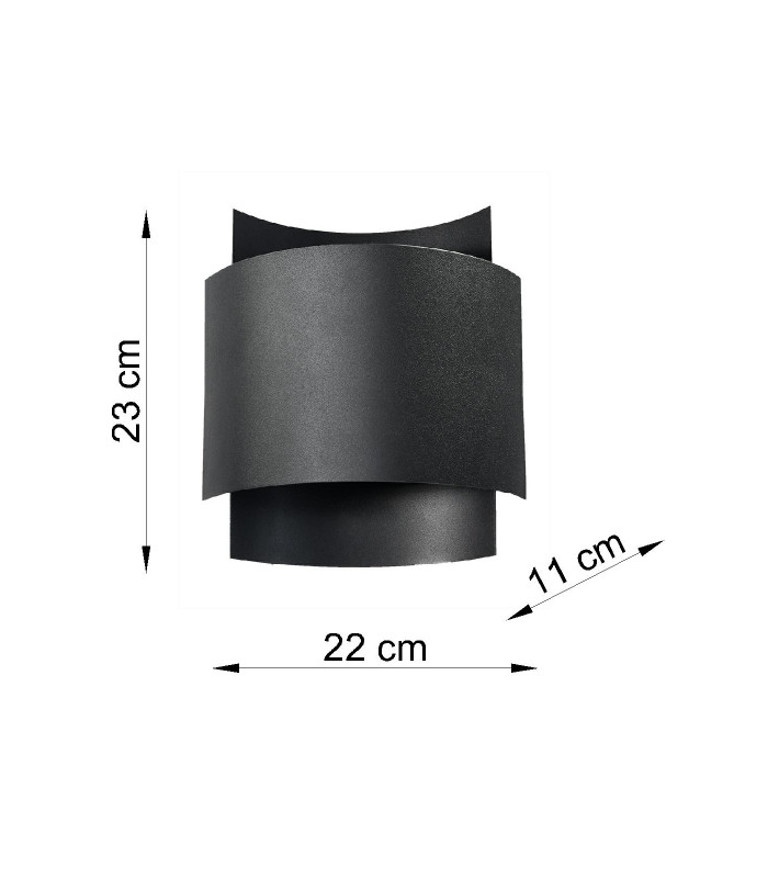 Up & Down Wall Lamp Black G9-5