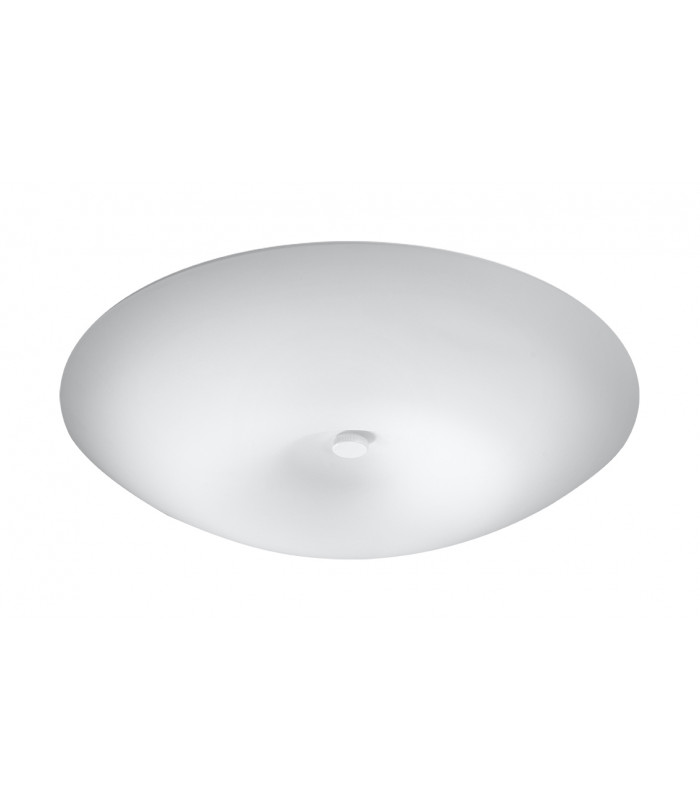 Patterned Glass Flush Light White 43cm E27-1