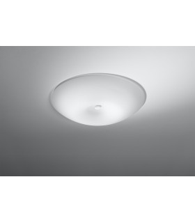 Patterned Glass Flush Light White 43cm E27-2