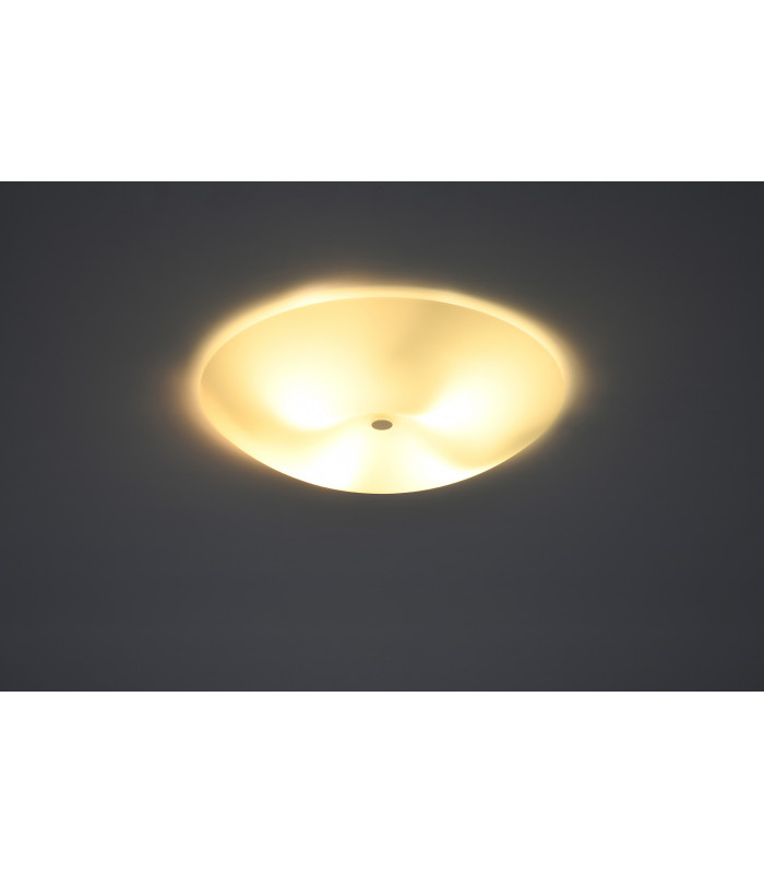 Patterned Glass Flush Light White 43cm E27-3