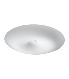 Patterned Glass Flush Light White 63cm E27-1